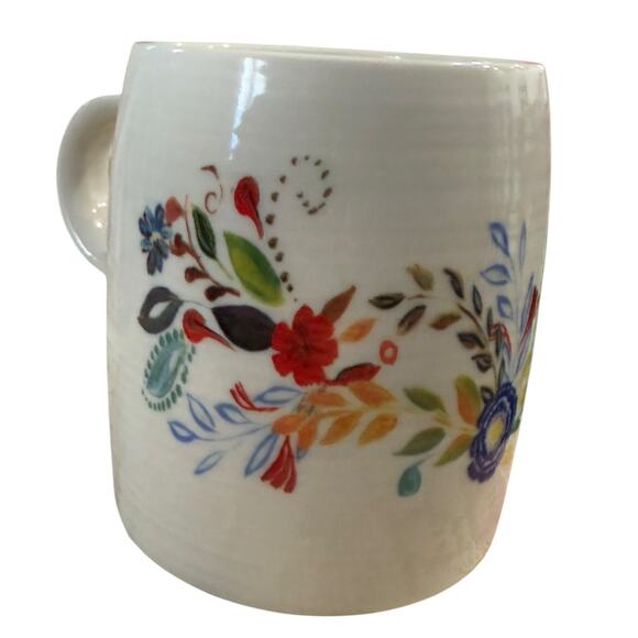 Anthropologie Starla M Halfmann Letter D Monogram Petal Palette Coffee Tea Mug - Picture 7 of 10